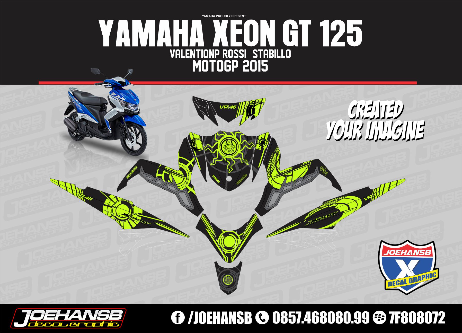 Xeon Gt 125 V Rossi Stabillo Joehansb Decal Graphic