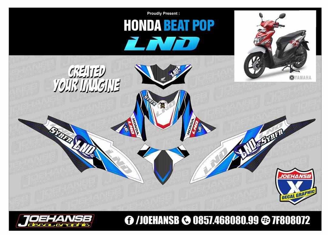 Modifikasi Striping Honda Beat Pop Racing Style Striping