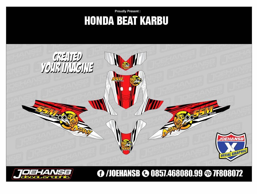 Modifikasi Striping Honda Beat Karbu Racing Style Team SSM Racing