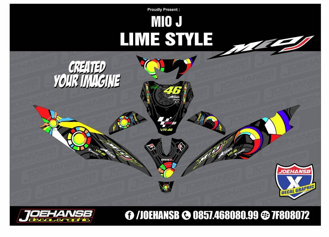 Modifikasi Striping Yamaha MIO J Rossi Monza Style # 