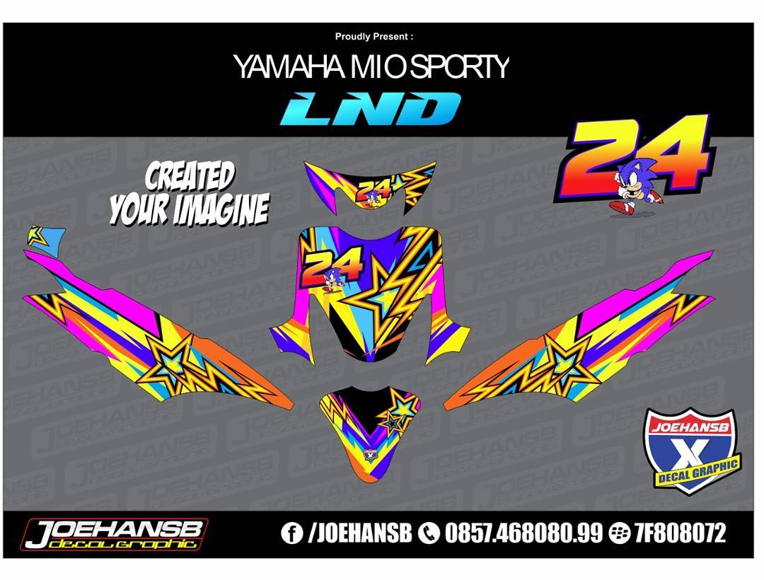 Modifikasi Striping Yamaha MIO SPORTY Racing Style 