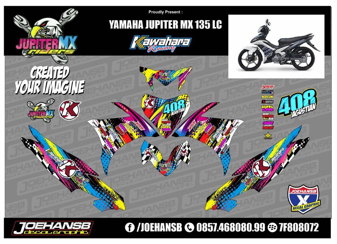Modifikasi Striping Yamaha Jupiter MX 135 LC Kawahara 