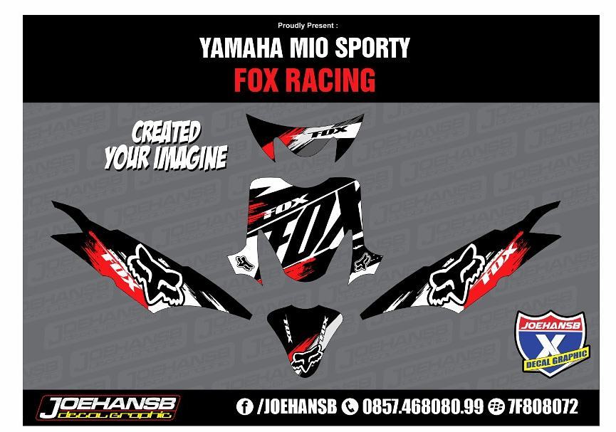 Modifikasi Striping motor Yamaha MIO SPORTY FOX Racing 