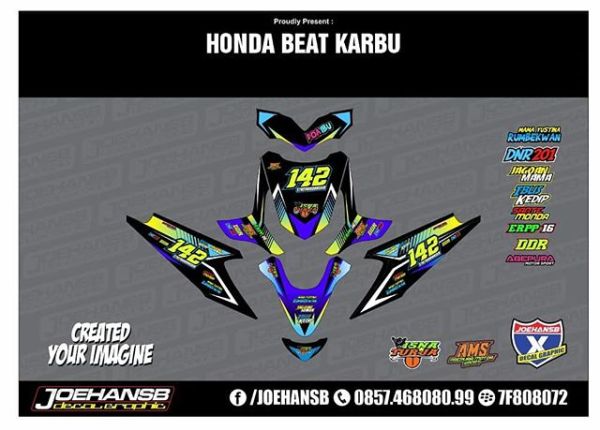 20+ Trend Terbaru Stiker Racing Motor Beat Karbu